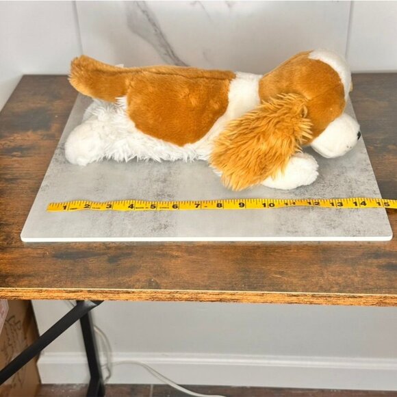 Animal Alley Brown & White Floppy-Eared Plush Dog Toy 15" By Toys R Us Soft Fuzz - Picture 5 of 16